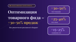Оптимизация товарного фида Google Shopping — +30–50% продаж